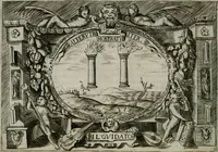 An illustration from Ragionamento di Luca Contile sopra la proprietà delle imprese con le particolari de gli academici Affidati et con le interpretationi et croniche .. (1574)