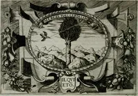An illustration from Ragionamento di Luca Contile sopra la proprietà delle imprese con le particolari de gli academici Affidati et con le interpretationi et croniche .. (1574)