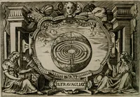 An illustration from Ragionamento di Luca Contile sopra la proprietà delle imprese con le particolari de gli academici Affidati et con le interpretationi et croniche .. (1574)
