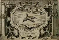 An illustration from Ragionamento di Luca Contile sopra la proprietà delle imprese con le particolari de gli academici Affidati et con le interpretationi et croniche .. (1574)