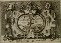 An illustration from Ragionamento di Luca Contile sopra la proprietà delle imprese con le particolari de gli academici Affidati et con le interpretationi et croniche .. (1574)