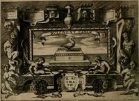 An illustration from Ragionamento di Luca Contile sopra la proprietà delle imprese con le particolari de gli academici Affidati et con le interpretationi et croniche .. (1574)