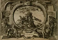 An illustration from Ragionamento di Luca Contile sopra la proprietà delle imprese con le particolari de gli academici Affidati et con le interpretationi et croniche .. (1574)