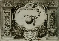An illustration from Ragionamento di Luca Contile sopra la proprietà delle imprese con le particolari de gli academici Affidati et con le interpretationi et croniche .. (1574)