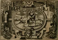 An illustration from Ragionamento di Luca Contile sopra la proprietà delle imprese con le particolari de gli academici Affidati et con le interpretationi et croniche .. (1574)