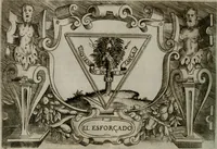 An illustration from Ragionamento di Luca Contile sopra la proprietà delle imprese con le particolari de gli academici Affidati et con le interpretationi et croniche .. (1574)