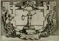 An illustration from Ragionamento di Luca Contile sopra la proprietà delle imprese con le particolari de gli academici Affidati et con le interpretationi et croniche .. (1574)