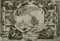 An illustration from Ragionamento di Luca Contile sopra la proprietà delle imprese con le particolari de gli academici Affidati et con le interpretationi et croniche .. (1574)