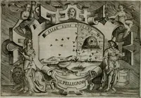 An illustration from Ragionamento di Luca Contile sopra la proprietà delle imprese con le particolari de gli academici Affidati et con le interpretationi et croniche .. (1574)