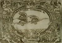 An illustration from Ragionamento di Luca Contile sopra la proprietà delle imprese con le particolari de gli academici Affidati et con le interpretationi et croniche .. (1574)