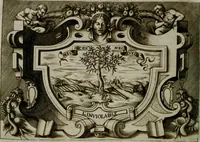 An illustration from Ragionamento di Luca Contile sopra la proprietà delle imprese con le particolari de gli academici Affidati et con le interpretationi et croniche .. (1574)