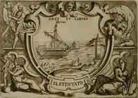 An illustration from Ragionamento di Luca Contile sopra la proprietà delle imprese con le particolari de gli academici Affidati et con le interpretationi et croniche .. (1574)