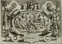 An illustration from Ragionamento di Luca Contile sopra la proprietà delle imprese con le particolari de gli academici Affidati et con le interpretationi et croniche .. (1574)