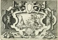 An illustration from Ragionamento di Lvca Contile sopra la proprietà delle imprese : con le particolari de gli academici Affidati et con le interpretationi et croniche (1574)