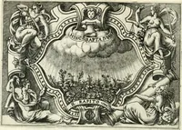 An illustration from Ragionamento di Lvca Contile sopra la proprietà delle imprese : con le particolari de gli academici Affidati et con le interpretationi et croniche (1574)