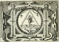 An illustration from Ragionamento di Lvca Contile sopra la proprietà delle imprese : con le particolari de gli academici Affidati et con le interpretationi et croniche (1574)