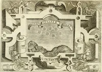 An illustration from Ragionamento di Lvca Contile sopra la proprietà delle imprese : con le particolari de gli academici Affidati et con le interpretationi et croniche (1574)