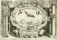 An illustration from Ragionamento di Lvca Contile sopra la proprietà delle imprese : con le particolari de gli academici Affidati et con le interpretationi et croniche (1574)