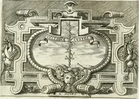 An illustration from Ragionamento di Lvca Contile sopra la proprietà delle imprese : con le particolari de gli academici Affidati et con le interpretationi et croniche (1574)