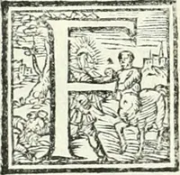 An illustration from Ragionamento di Lvca Contile sopra la proprietà delle imprese : con le particolari de gli academici Affidati et con le interpretationi et croniche (1574)