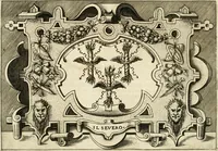 An illustration from Ragionamento di Lvca Contile sopra la proprietà delle imprese : con le particolari de gli academici Affidati et con le interpretationi et croniche (1574)