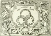 An illustration from Ragionamento di Lvca Contile sopra la proprietà delle imprese : con le particolari de gli academici Affidati et con le interpretationi et croniche (1574)