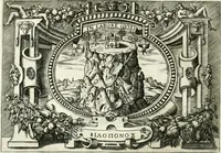 An illustration from Ragionamento di Lvca Contile sopra la proprietà delle imprese : con le particolari de gli academici Affidati et con le interpretationi et croniche (1574)