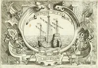 An illustration from Ragionamento di Lvca Contile sopra la proprietà delle imprese : con le particolari de gli academici Affidati et con le interpretationi et croniche (1574)