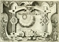 An illustration from Ragionamento di Lvca Contile sopra la proprietà delle imprese : con le particolari de gli academici Affidati et con le interpretationi et croniche (1574)