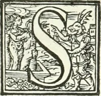 An illustration from Ragionamento di Lvca Contile sopra la proprietà delle imprese : con le particolari de gli academici Affidati et con le interpretationi et croniche (1574)