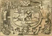 An illustration from Ragionamento di Lvca Contile sopra la proprietà delle imprese : con le particolari de gli academici Affidati et con le interpretationi et croniche (1574)