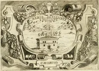 An illustration from Ragionamento di Lvca Contile sopra la proprietà delle imprese : con le particolari de gli academici Affidati et con le interpretationi et croniche (1574)