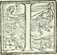 An illustration from Ragionamento di Lvca Contile sopra la proprietà delle imprese : con le particolari de gli academici Affidati et con le interpretationi et croniche (1574)