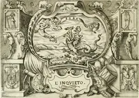 An illustration from Ragionamento di Lvca Contile sopra la proprietà delle imprese : con le particolari de gli academici Affidati et con le interpretationi et croniche (1574)