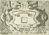 An illustration from Ragionamento di Lvca Contile sopra la proprietà delle imprese : con le particolari de gli academici Affidati et con le interpretationi et croniche (1574)