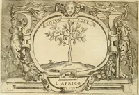 An illustration from Ragionamento di Lvca Contile sopra la proprietà delle imprese : con le particolari de gli academici Affidati et con le interpretationi et croniche (1574)
