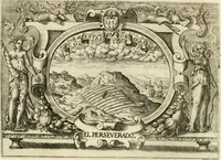 An illustration from Ragionamento di Lvca Contile sopra la proprietà delle imprese : con le particolari de gli academici Affidati et con le interpretationi et croniche (1574)