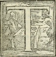 An illustration from Ragionamento di mons. Paolo Giovio sopra i motti, & disegni d'arme, & d'amore, che communemente chiamano imprese : con vn discorso di Girolamo Ruscelli, intorno allo stesso soggetto (1556)