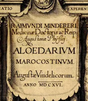 Picture 1 of 5 from Raimundi Mindereri medicinae doctoris ac reip: Augustanae phÿsici Aloedarium marocostinum (1616), leaf 9