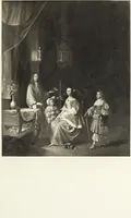 An illustration from A catalogue raisonné of the works of the most eminent Dutch, Flemish, and French painters; in which is included a short biographical notice of the artists, with a copious description of their principal pictures; a statement of the prices at which such pictures have been sold at public sales on the continent and in England; a reference to the galleries and private collections, in which a large portion are at present; and the names of the artists by whom they have been engraved; to which is added, a brief notice of the scholars & imitators of the great masters of the above schools: (1829)