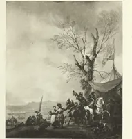 An illustration from A catalogue raisonné of the works of the most eminent Dutch, Flemish, and French painters; in which is included a short biographical notice of the artists, with a copious description of their principal pictures; a statement of the prices at which such pictures have been sold at public sales on the continent and in England; a reference to the galleries and private collections, in which a large portion are at present; and the names of the artists by whom they have been engraved; to which is added, a brief notice of the scholars & imitators of the great masters of the above schools: (1829)