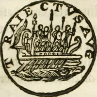 An illustration from Raphaelis Fabretti Gasparis F. Vrbinatis De columna Traiani syntagma : accesserunt explicatio veteris tabellae anaglyphae Homer Iliadem atque ex Stesichoro, Arctino et Lesche Ilii excidium continentis & emissarii lacus Fucini descriptio (1683)