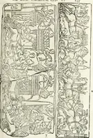 An illustration from Raphaelis Fabretti Gasparis F. Vrbinatis De columna Traiani syntagma : accesserunt explicatio veteris tabellae anaglyphae Homer Iliadem atque ex Stesichoro, Arctino et Lesche Ilii excidium continentis & emissarii lacus Fucini descriptio (1683)