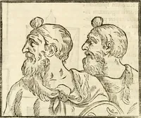 An illustration from Raphaelis Fabretti Gasparis F. Vrbinatis De columna Traiani syntagma : accesserunt explicatio veteris tabellae anaglyphae Homer Iliadem atque ex Stesichoro, Arctino et Lesche Ilii excidium continentis & emissarii lacus Fucini descriptio (1683)
