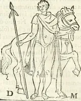An illustration from Raphaelis Fabretti Gasparis F. Vrbinatis De columna Traiani syntagma : accesserunt explicatio veteris tabellae anaglyphae Homer Iliadem atque ex Stesichoro, Arctino et Lesche Ilii excidium continentis & emissarii lacus Fucini descriptio (1683)