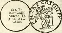 Picture 118 of 250 from Raphaelis Fabretti Gasparis F. Vrbinatis De columna Traiani syntagma : accesserunt explicatio veteris tabellae anaglyphae Homer Iliadem atque ex Stesichoro, Arctino et Lesche Ilii excidium continentis & emissarii lacus Fucini descriptio (1683), leaf 287