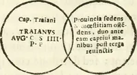 Picture 120 of 250 from Raphaelis Fabretti Gasparis F. Vrbinatis De columna Traiani syntagma : accesserunt explicatio veteris tabellae anaglyphae Homer Iliadem atque ex Stesichoro, Arctino et Lesche Ilii excidium continentis & emissarii lacus Fucini descriptio (1683), leaf 287