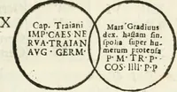Picture 125 of 250 from Raphaelis Fabretti Gasparis F. Vrbinatis De columna Traiani syntagma : accesserunt explicatio veteris tabellae anaglyphae Homer Iliadem atque ex Stesichoro, Arctino et Lesche Ilii excidium continentis & emissarii lacus Fucini descriptio (1683), leaf 288