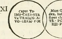 Picture 128 of 250 from Raphaelis Fabretti Gasparis F. Vrbinatis De columna Traiani syntagma : accesserunt explicatio veteris tabellae anaglyphae Homer Iliadem atque ex Stesichoro, Arctino et Lesche Ilii excidium continentis & emissarii lacus Fucini descriptio (1683), leaf 288
