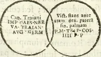 Picture 140 of 250 from Raphaelis Fabretti Gasparis F. Vrbinatis De columna Traiani syntagma : accesserunt explicatio veteris tabellae anaglyphae Homer Iliadem atque ex Stesichoro, Arctino et Lesche Ilii excidium continentis & emissarii lacus Fucini descriptio (1683), leaf 313